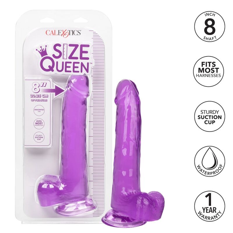CALEX SIZE QUEEN DILDO - PURPLE 20.3 CM