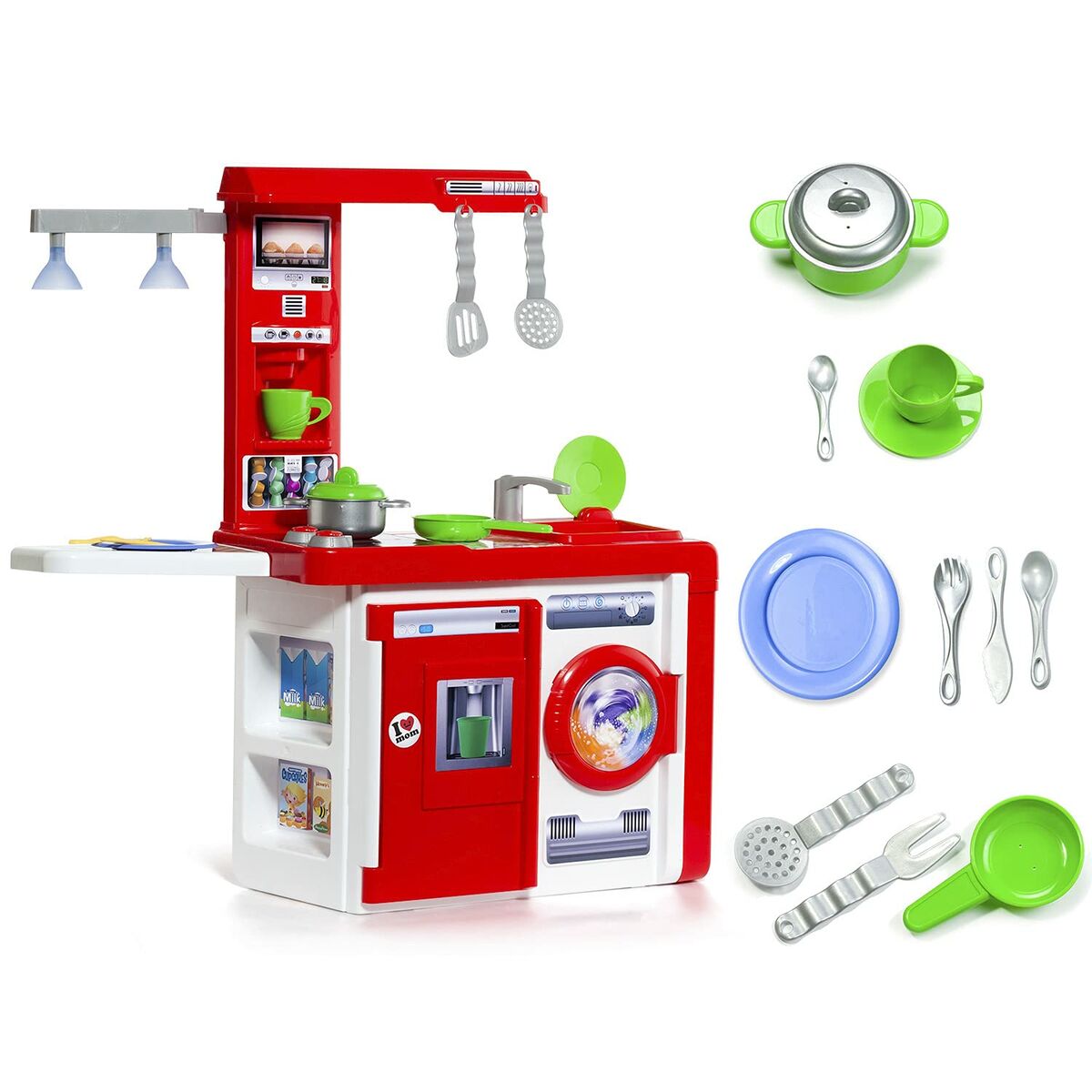 Toy kitchen Moltó Kitchen 82 x 28 x 57 cm 12 Pieces 19160
