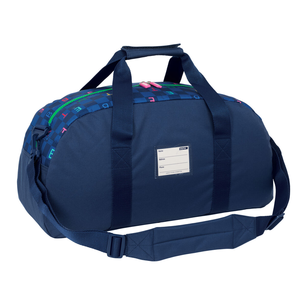 Sports bag Benetton Damero Navy Blue 50 x 26 x 20 cm
