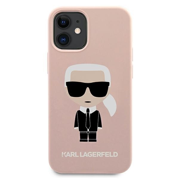 Karl Lagerfeld KLHCP12SSLFKPI Apple iPhone 12 mini hardcase light pink Silicone Iconic