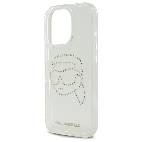 Karl Lagerfeld KLHCP16XHKHDCELT Apple iPhone 16 Pro Max hardcase IML Rhinestones Karl Head transparent