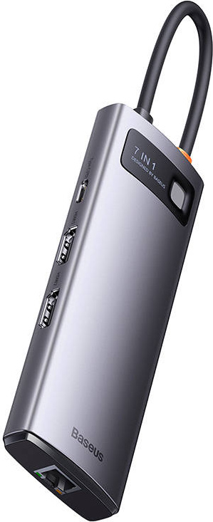 Hub 7in1 Baseus Metal Gleam Series USB-C - 3x USB 3.0 + HDMI + USB-C PD + VGA + Ethernet RJ45