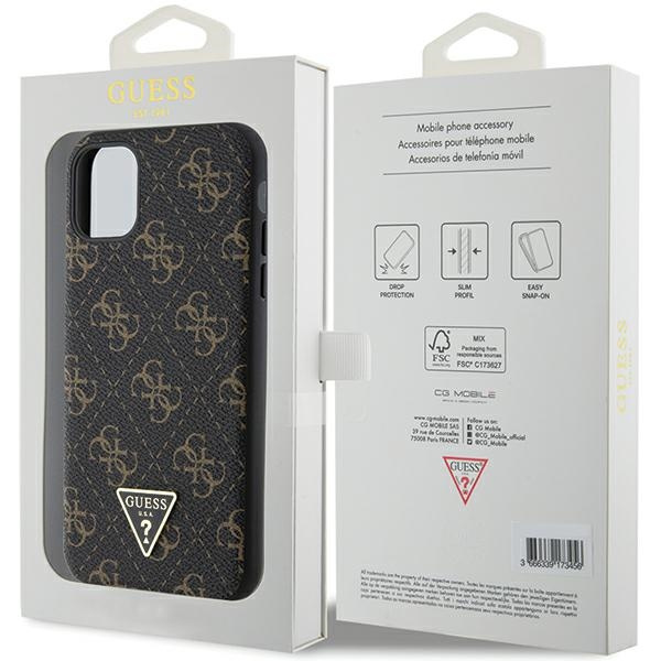 Guess GUHCN61PG4GPK Apple iPhone XR / 11 hardcase 4G Triangle Metal Logo black