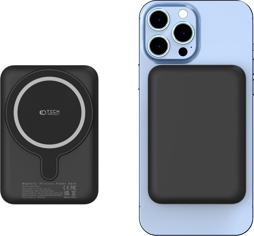 Tech-Protect PB10 LifeMag Powerbank MagSafe 5000mah Black