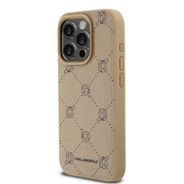 Karl Lagerfeld KLHMP15LPGKHPHE Apple iPhone 15 Pro MagSafe Karl Head beige