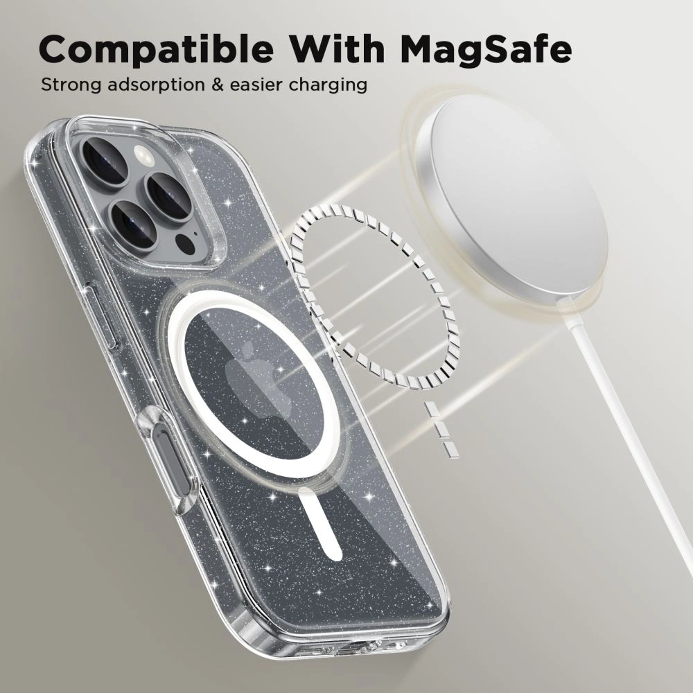 Tech-protect Flexair Hybrid MagSafe Case for Apple iPhone 16 Pro Glitter