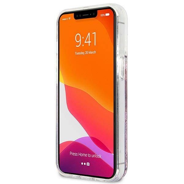 Guess GUHCP13XLG4GPI Apple iPhone 13 Pro Max pink hardcase 4G Big Liquid Glitter