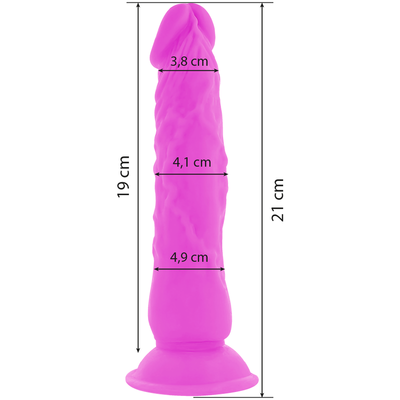 DIVERSIA - FLEXIBLE VIBRATING DILDO 21 CM - PURPLE