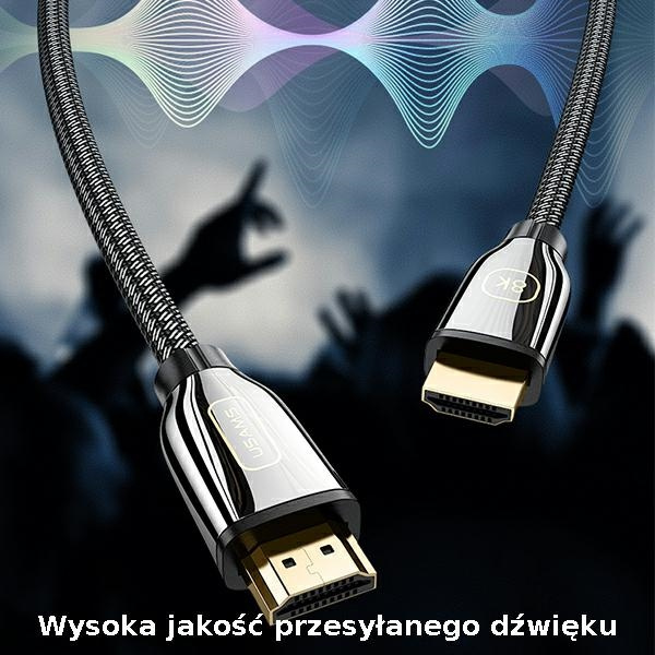 USAMS Cable HDMI - HDMI 2.1 U67 3m 8K black Ultra HD SJ498HD01 (US-SJ498)
