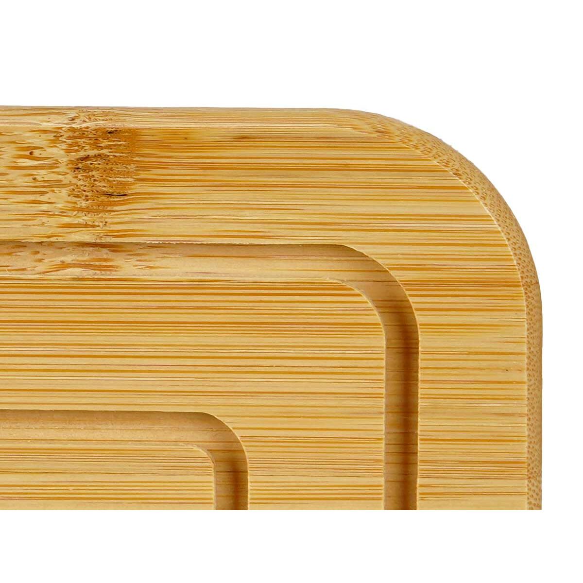 Table Mat Kinvara 896 Natural Bamboo Squared 19 x 1 x 19 cm (24 Units)