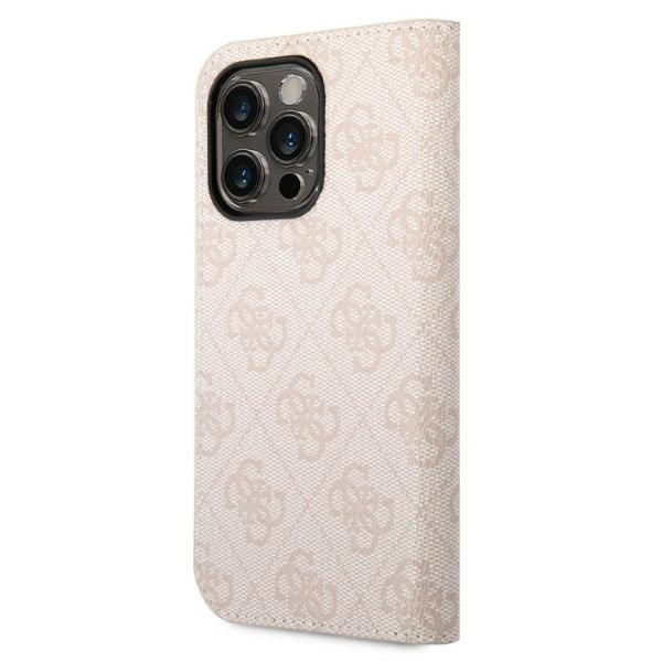 Guess GUBKP14XHG4SHP Apple iPhone 14 Pro Max pink book 4G Vintage Gold Logo