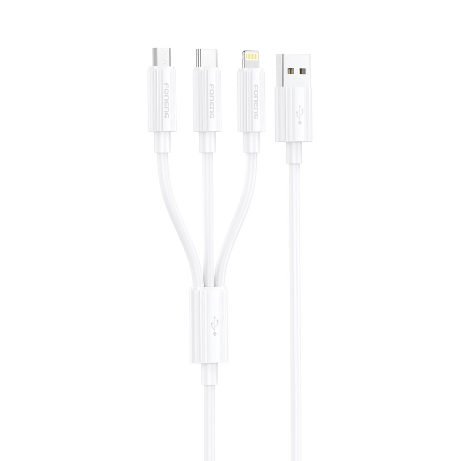 Kabel 3w1 FONENG XS07 3A 1.2m, biały