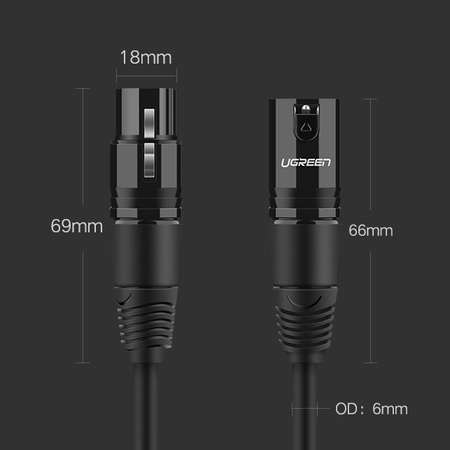 UGREEN AV130 XLR/XLR Cable 2m