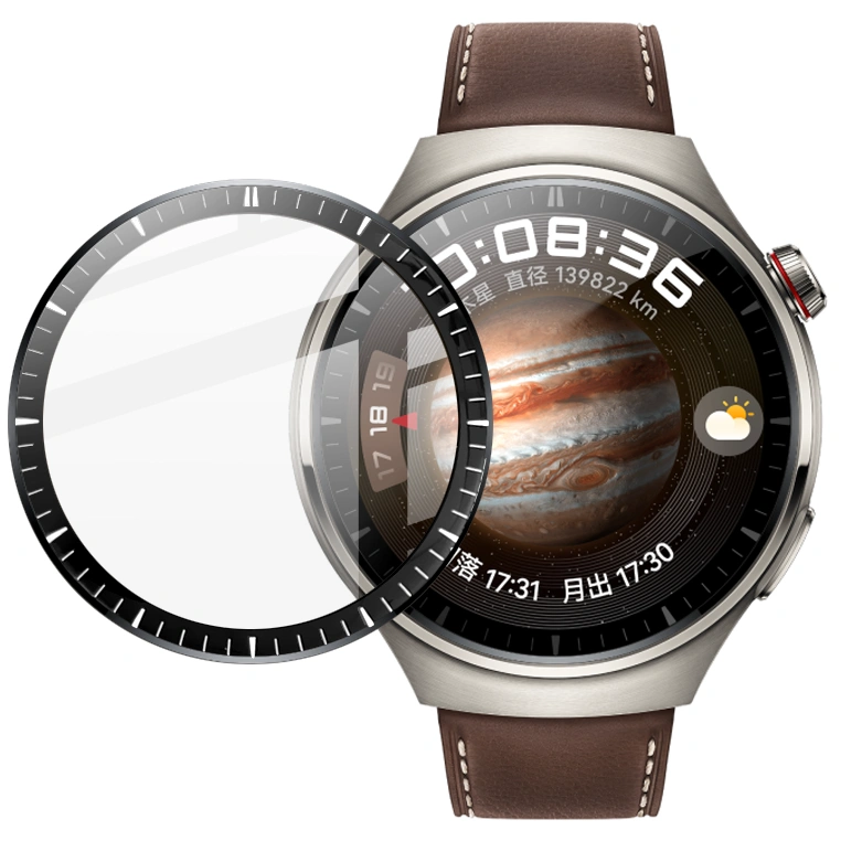 Bizon Glass Watch Edge Hybrid Huawei Watch 4 Pro / 4 Pro Space Edition black