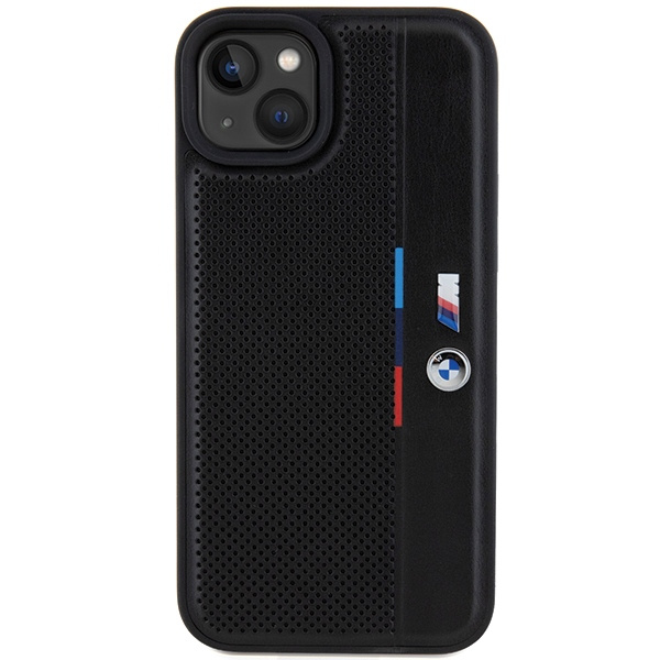 BMW BMHCP15M23PUPVK Apple iPhone 15 Plus / 14 Plus hardcase Perforated Tricolor Line black