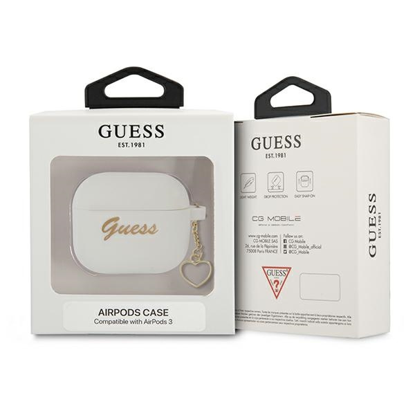 Guess GUA3LSCHSH Apple AirPods 3 cover white Silicone Charm Collection