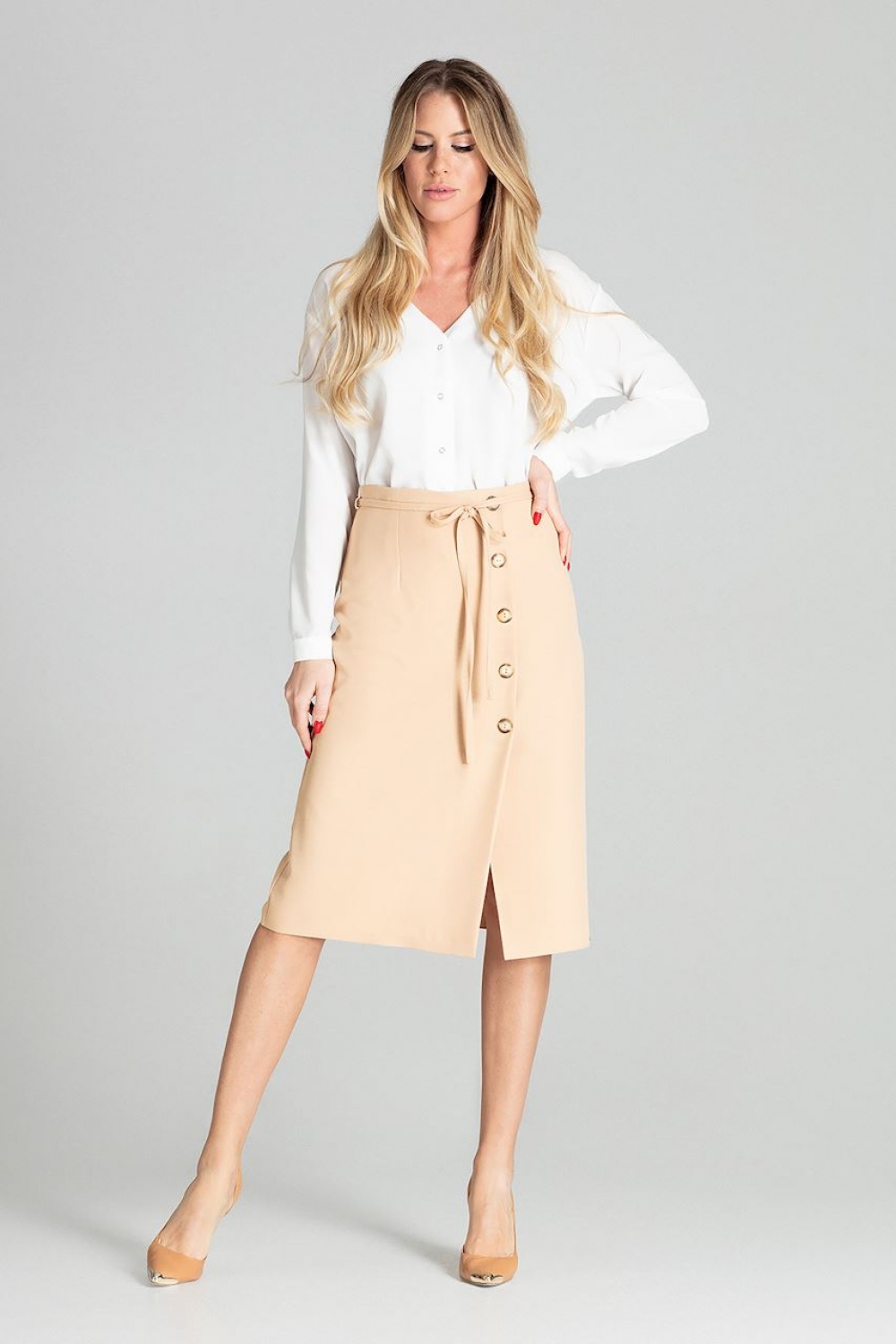 Skirt model 141760 Figl beige Ladies