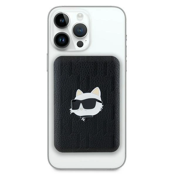 Karl Lagerfeld KLPB5FPGKSCHHK 15W 5000mAh wireless powerbank Choupette Head Pin MagSafe black