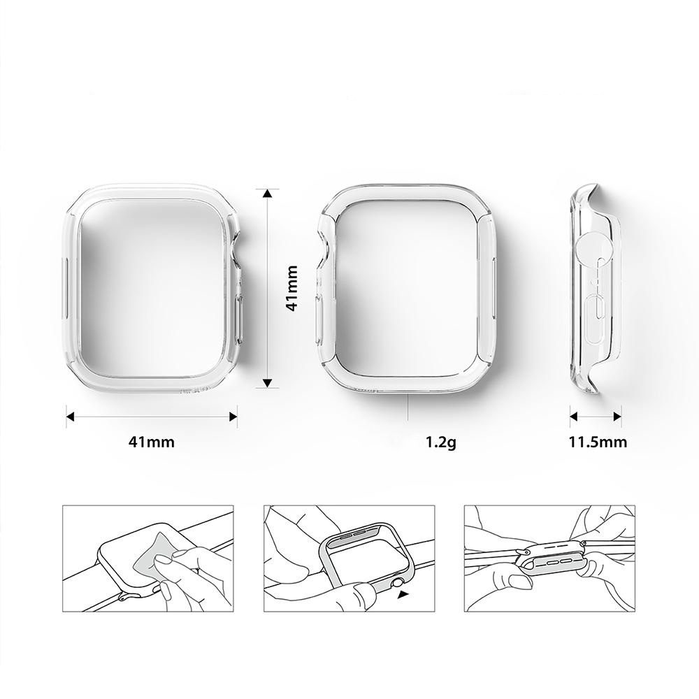 Ringke Slim Apple Watch 7 41mm Clear + White [2 PACK]