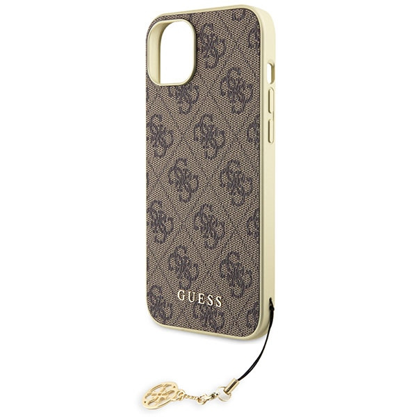 Guess GUHCP15MGF4GBR Apple iPhone 15 Plus hardcase 4G Charms Collection brown