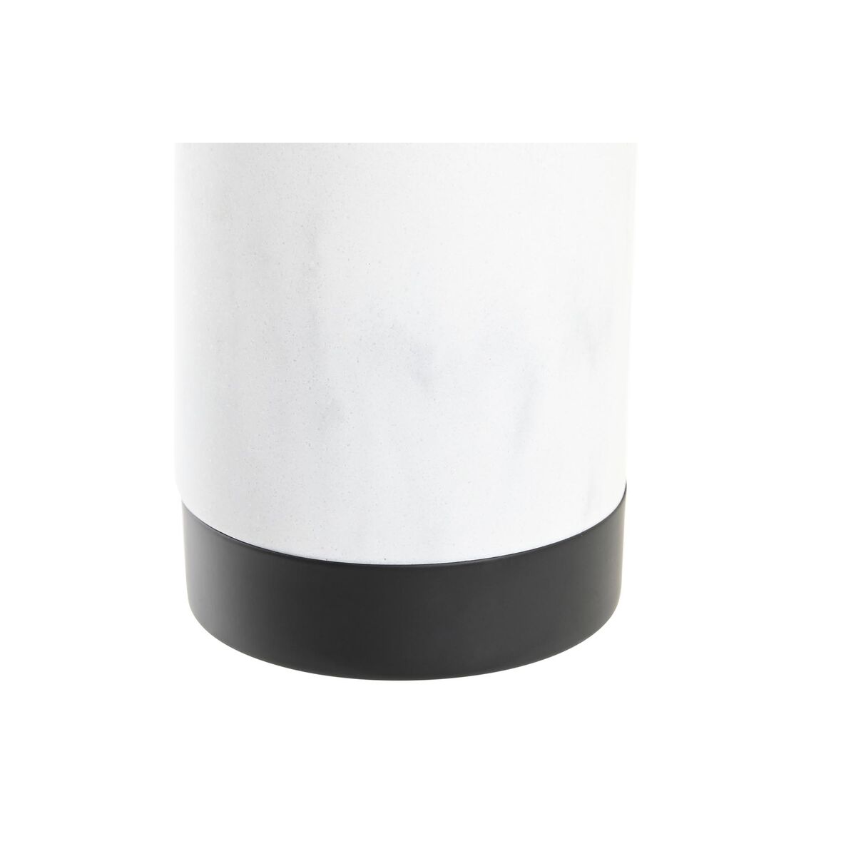 Toilet Brush DKD Home Decor 10 X 10 X 37,4 CM Black Stainless steel White Resin Marble 10 x 10 x 41 cm