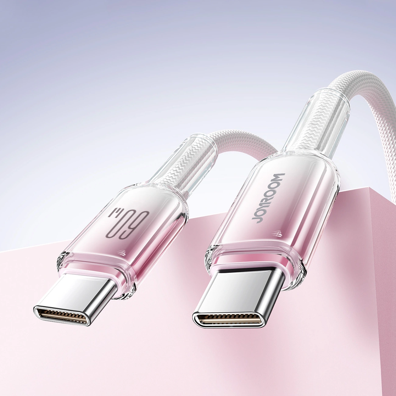 Joyroom S-A42 Crystal-Clear Series 60W USB-C / USB-C cable 1.2m white