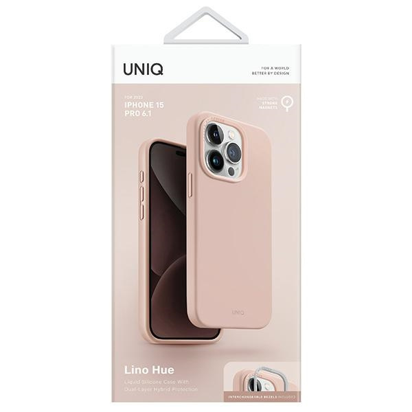 UNIQ Lino Hue Apple iPhone 15 Pro MagClick Charging blush pink