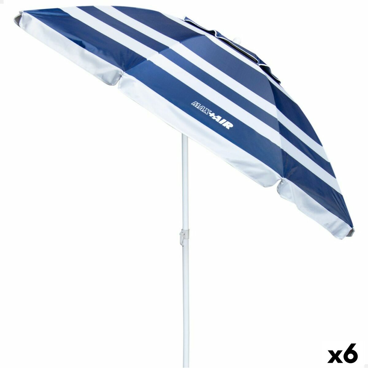 Sunshade Aktive Blue/White 200 x 198 x 200 cm Steel Aluminium (6 Units)