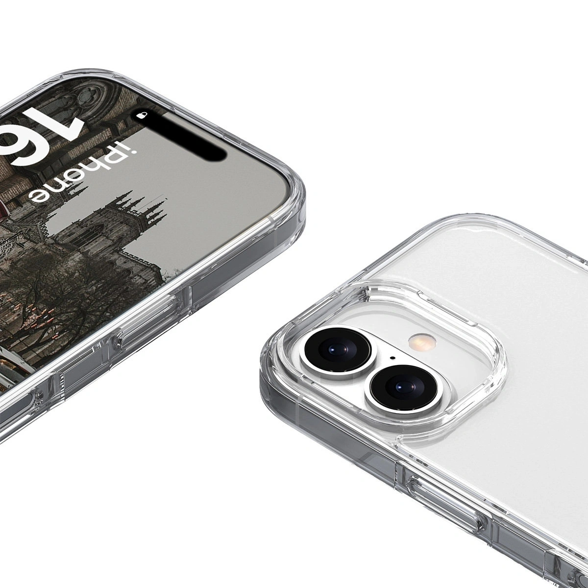 Etui Bizon Case Halo do Apple iPhone 16 Plus przezroczyste