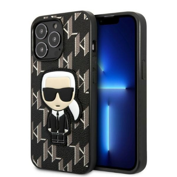 Karl Lagerfeld KLHCP13LPMNIKBK Apple iPhone 13 Pro hardcase black Monogram Ikonik Patch