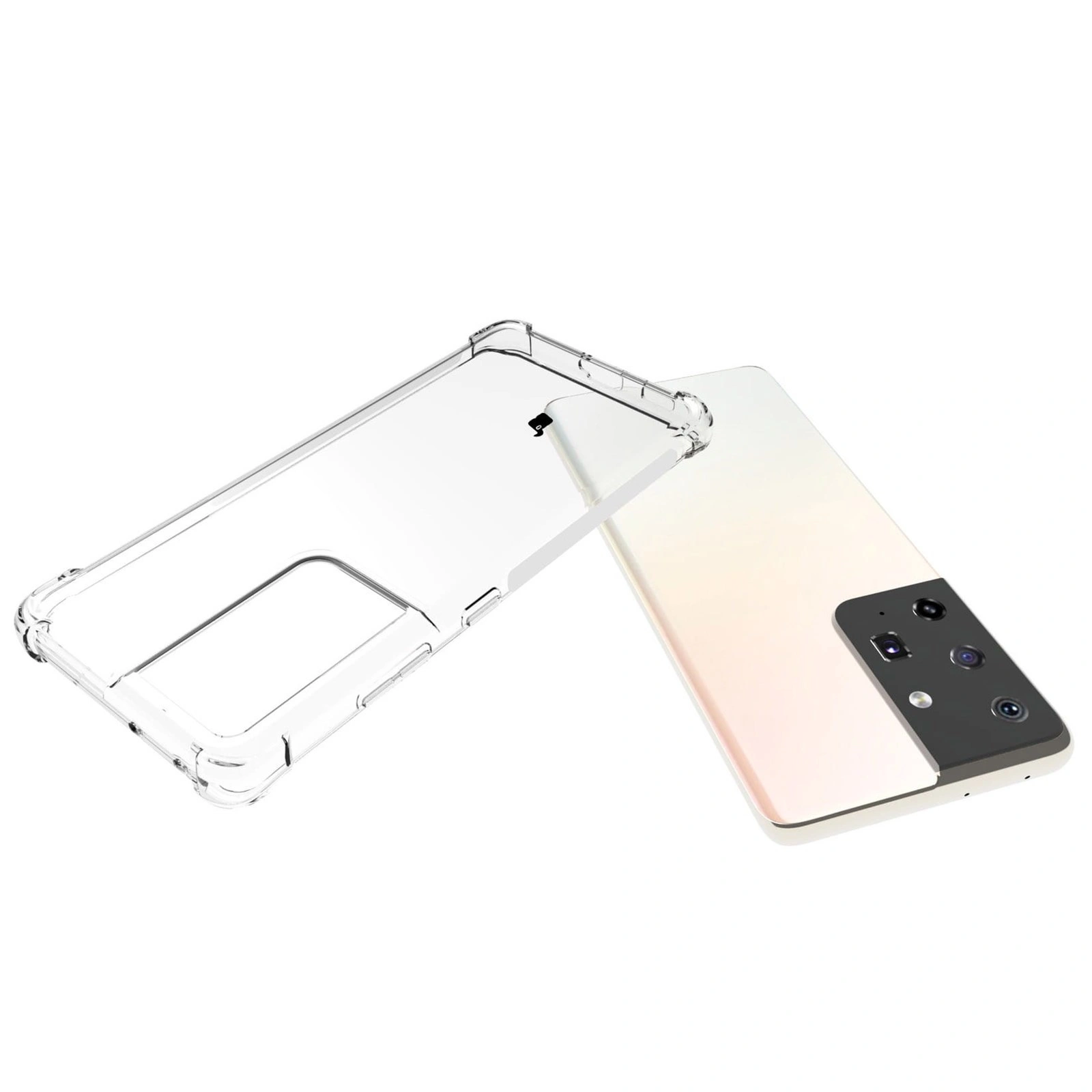 Bizon Case Clear Pack case + 2x screen film + lens protector Samsung Galaxy S21 Ultra clear