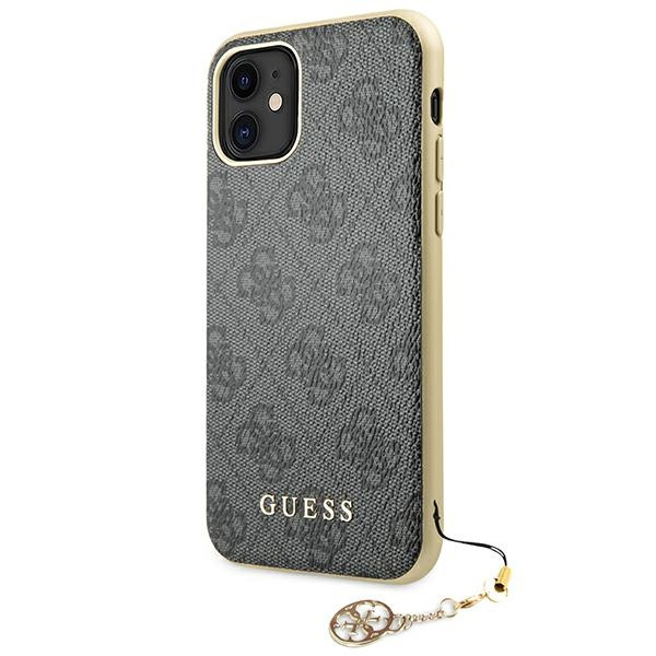Guess GUHCN61GF4GGR Apple iPhone 11 grey hard case 4G Charms Collection