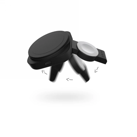 2-in-1 Wireless Charger Zens Travel Charger Pro 2 20W MagSafe black