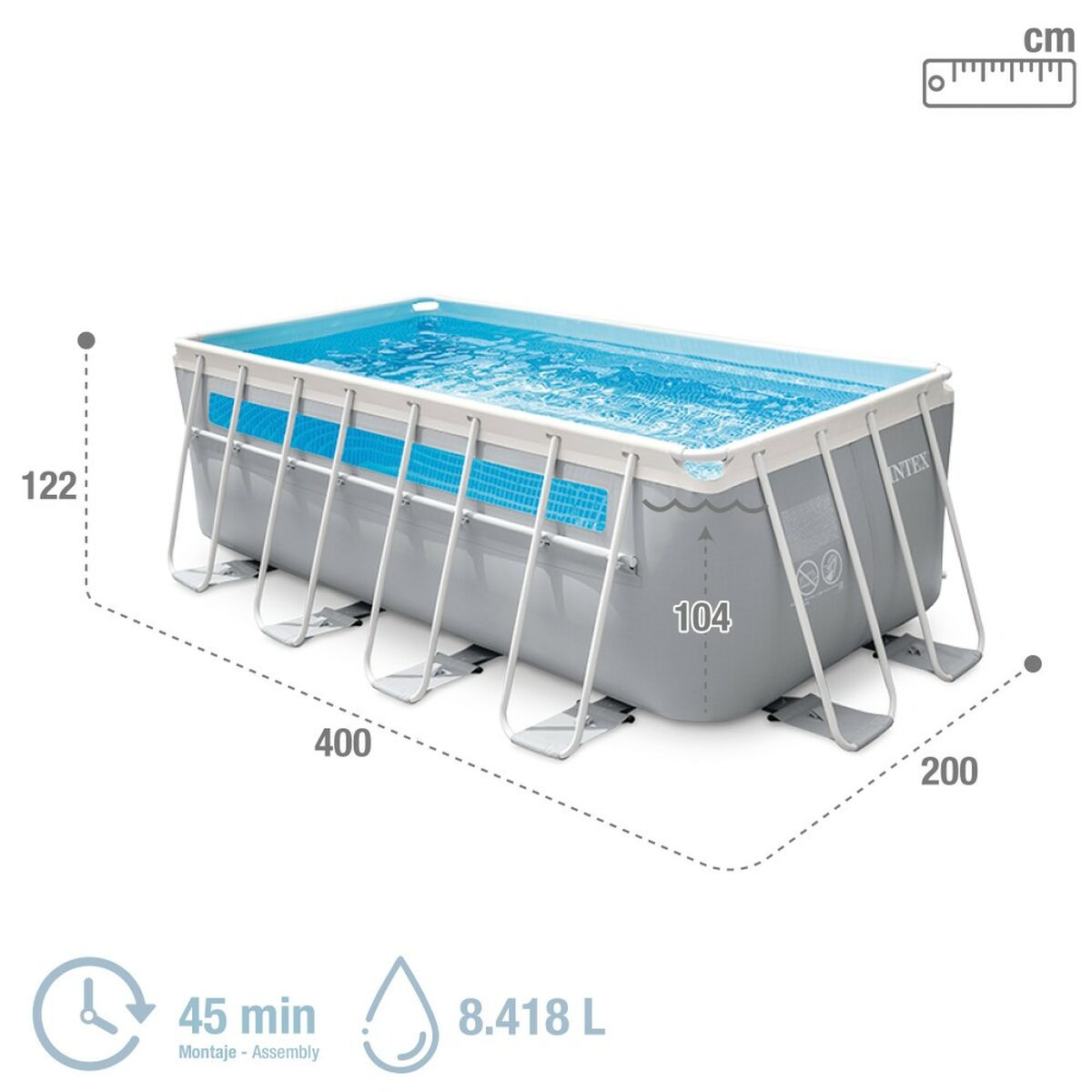 Detachable Pool Intex 400 x 122 x 200 cm