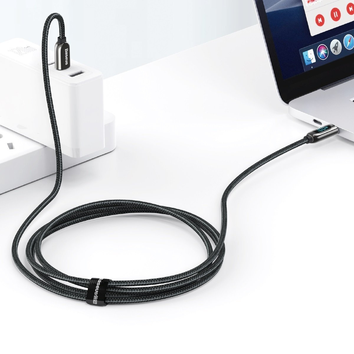 Cable USB-C to USB-C Baseus Cafule, 100W, 2m (black)