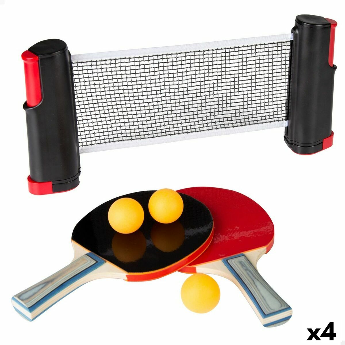 Ping Pong Set with Net Aktive 165 x 19,5 x 5,5 cm (4 Units)