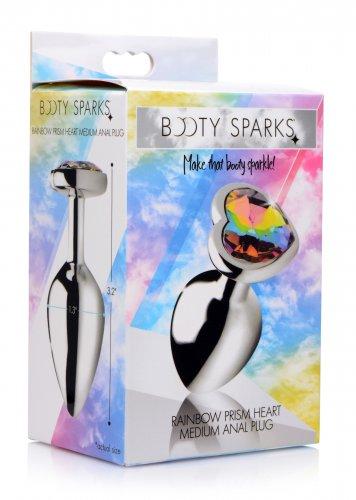 Rainbow Heart Butt Plug - Mittel