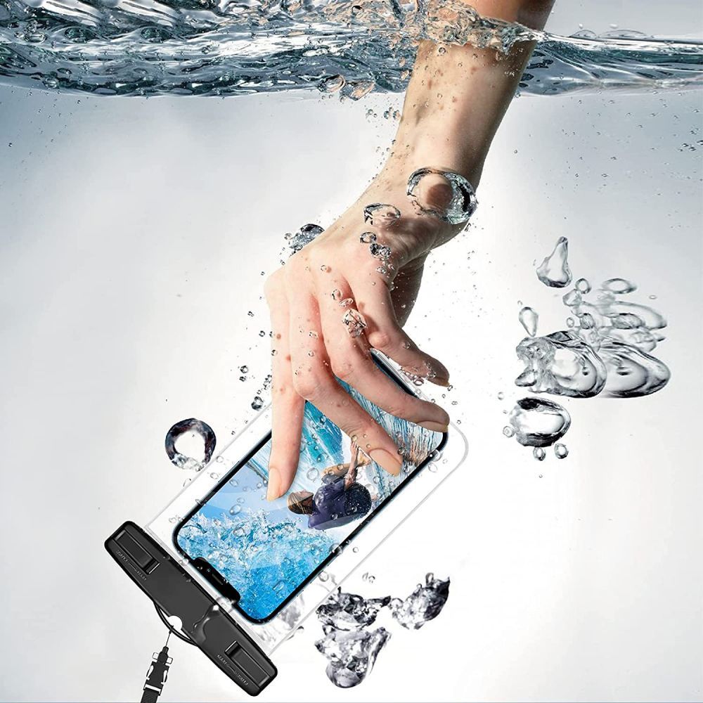 Tech-protect Universal Waterproof Case Black/clear