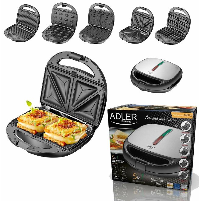 Sandwich Maker Adler AD 3040 Black 1200 W Sandwich Maker Adler AD 3040 Black 1200 W
