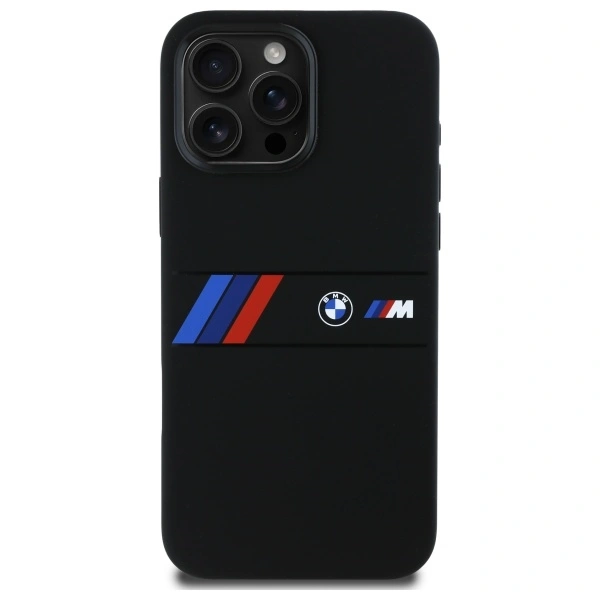 BMW BMHMP16X23SAXK Apple iPhone 16 Pro Max hardcase Silicone Middle Stripe MagSafe black
