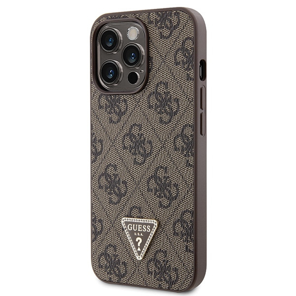 Guess GUHCP13LP4TDSCPW Apple iPhone 13/13 Pro hardcase Crossbody 4G Metal Logo brown