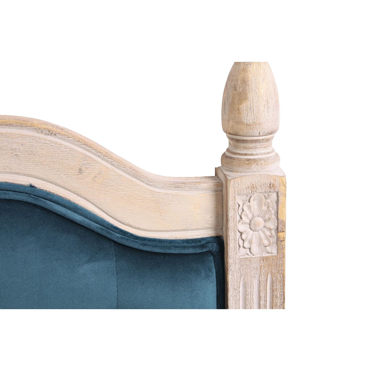 Headboard DKD Home Decor 160 x 6 x 120 cm Wood Turquoise Rubber wood