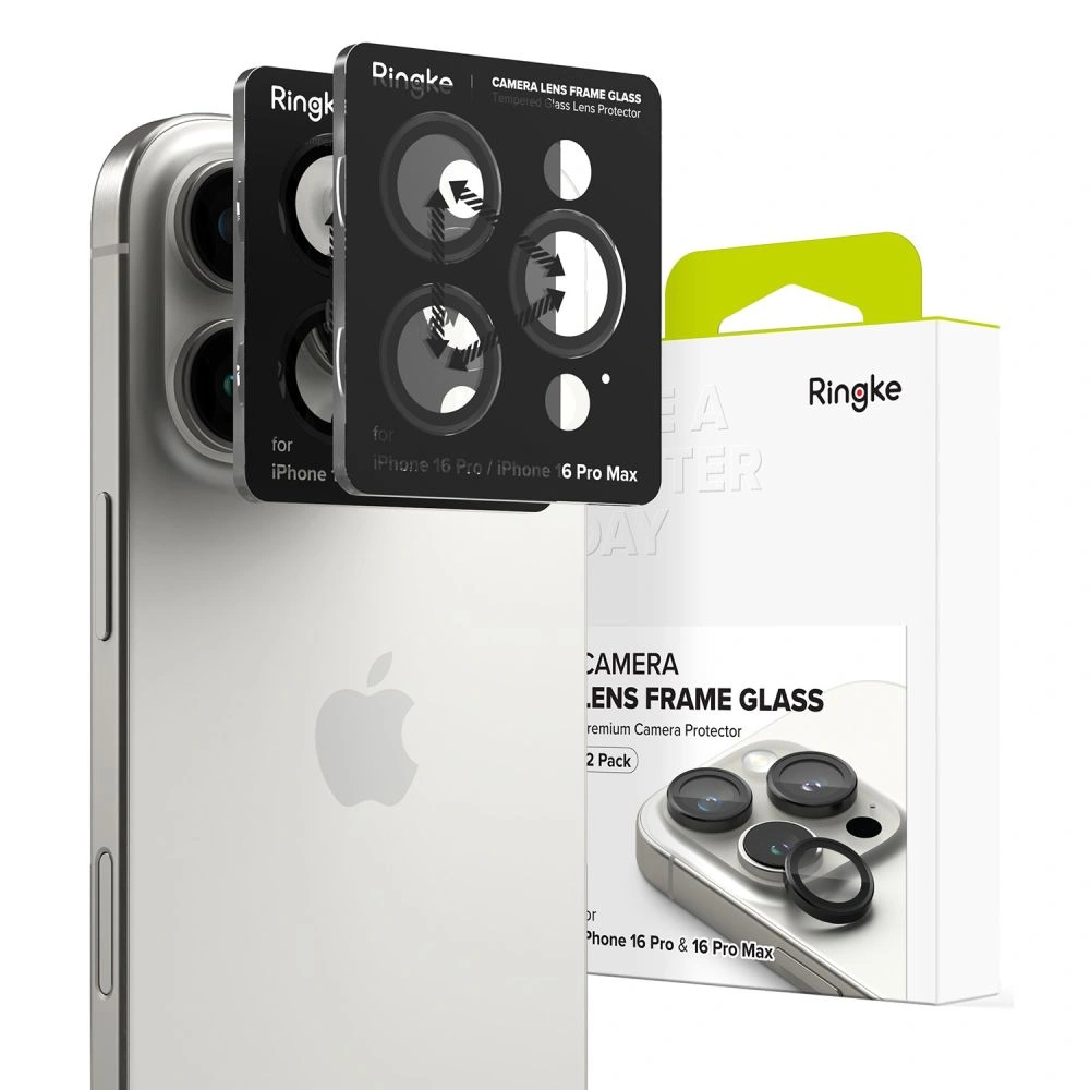 Ringke Camera Frame Protector for Apple iPhone 16 Pro / 16 Pro Max Black [2 PACK]