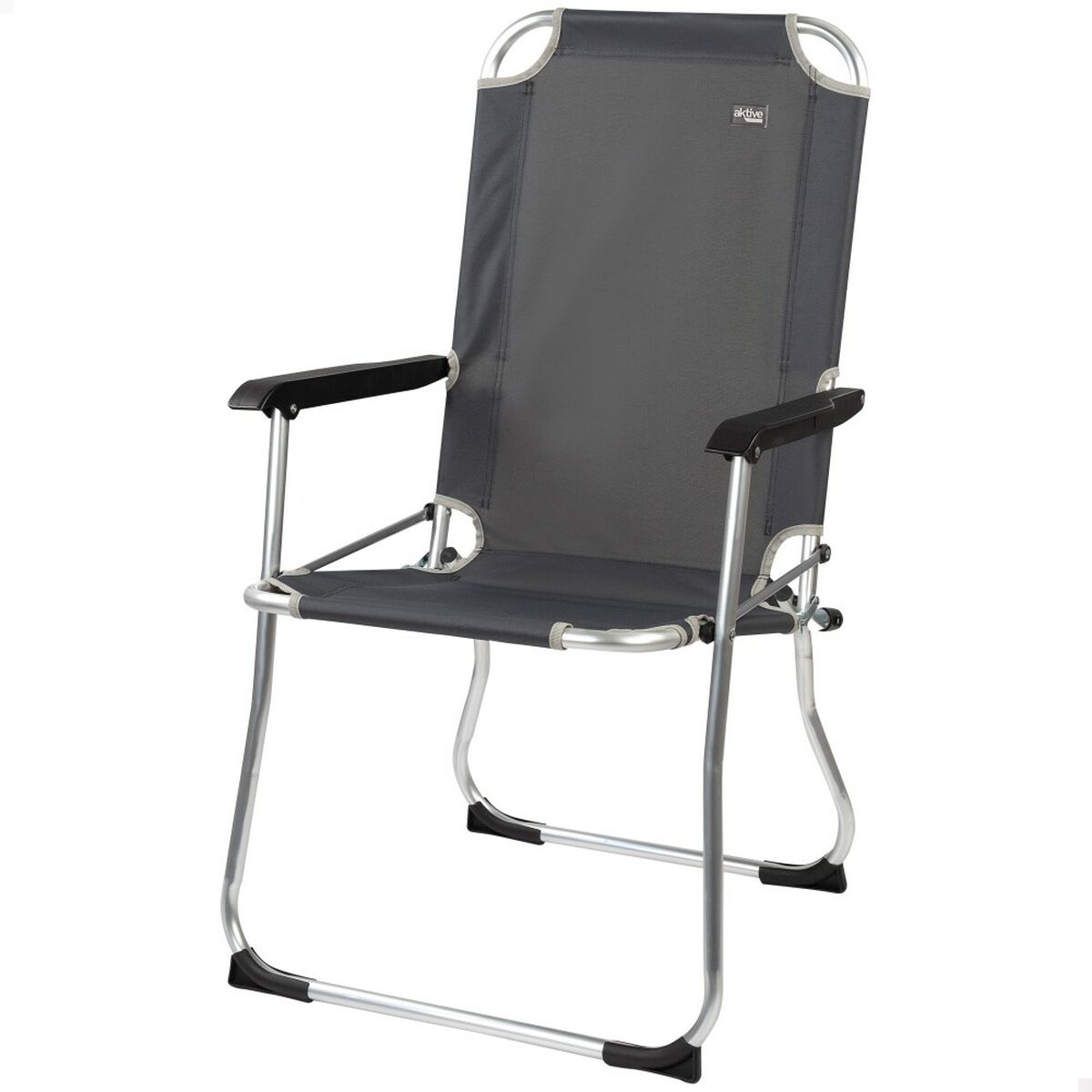 Foldable Camping Chair Aktive Dark grey 45 x 91 x 47 cm (6 Units)