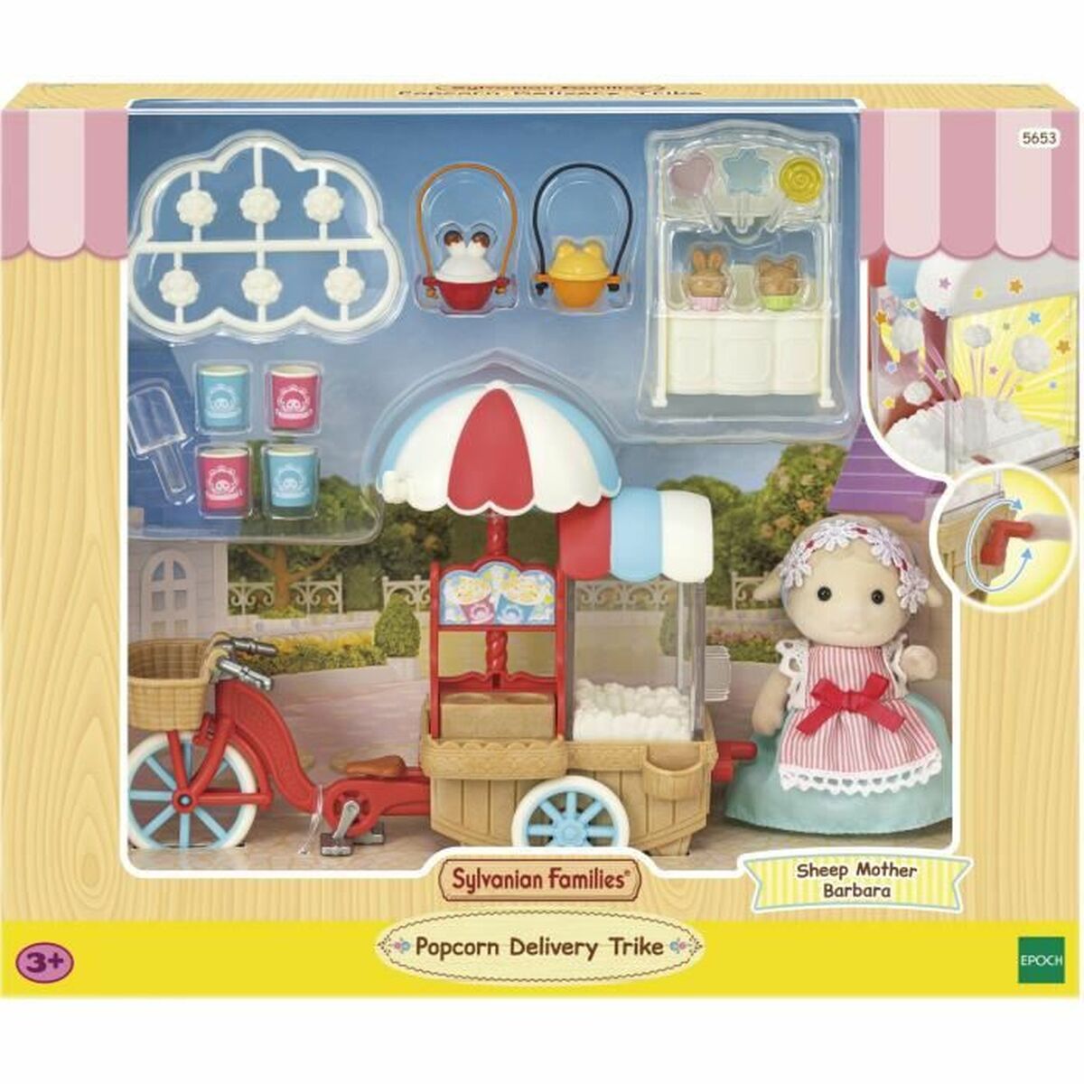 Doll Sylvanian Families Popcorn Delivery Trike Action Figure