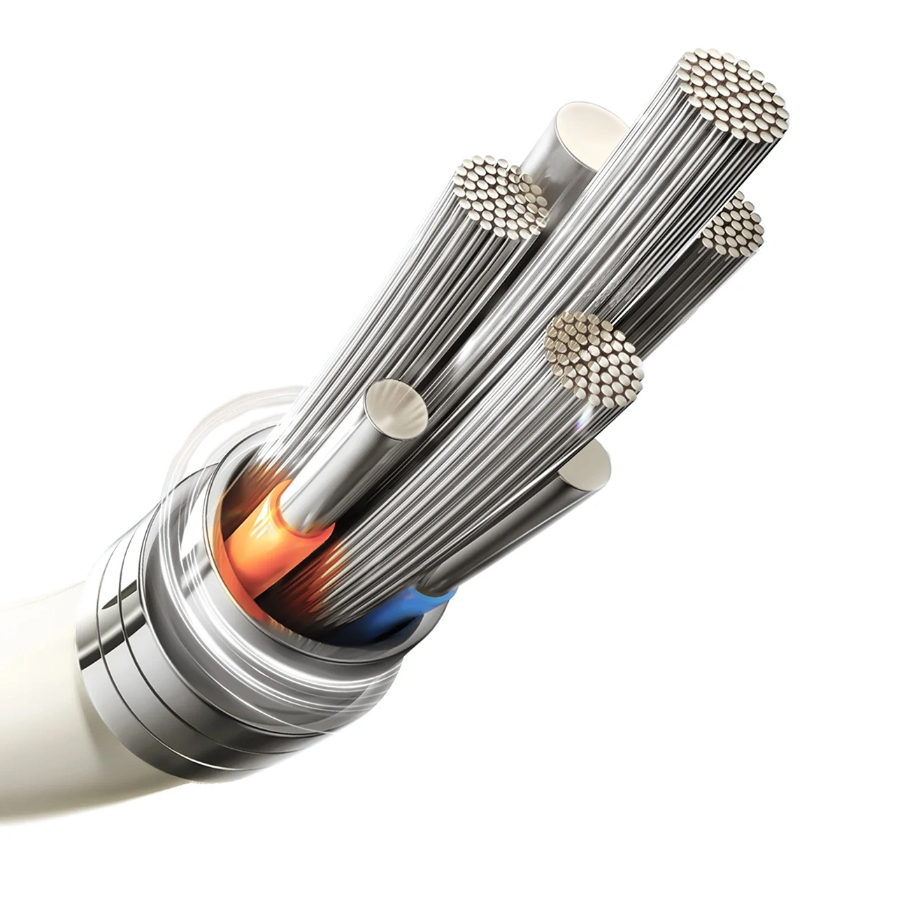 Kabel USB-C / Lightning Joyroom S-A53 30W z fluorescencyjną końcówką 2m beżowy