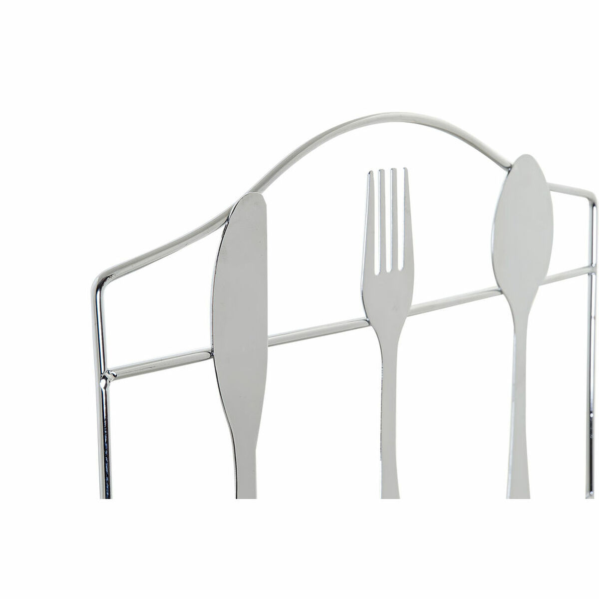 Stand DKD Home Decor Pieces of Cutlery 23 x 15 x 22 cm Silver Metal