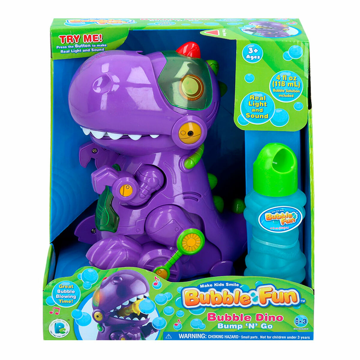 Bubble Blowing Game Colorbaby Sound Dinosaur Electric (4 Units)