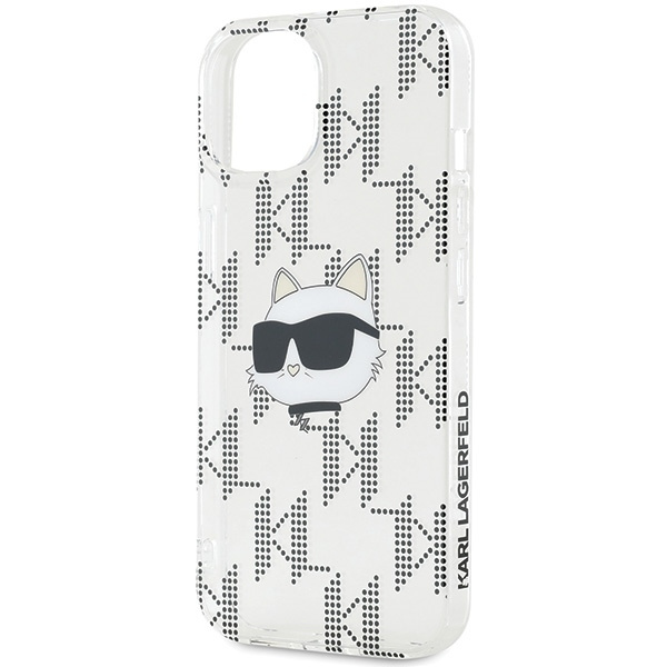 Karl Lagerfeld KLHCP15SHKLPCHT Apple iPhone 15 / 14 / 13 hardcase IML Choupette Head & Monogram transparent