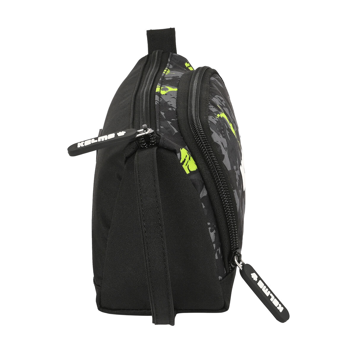 School Case with Accessories Kelme Jungle Black Grey Lime (20 x 11 x 8.5 cm) (32 Pieces)
